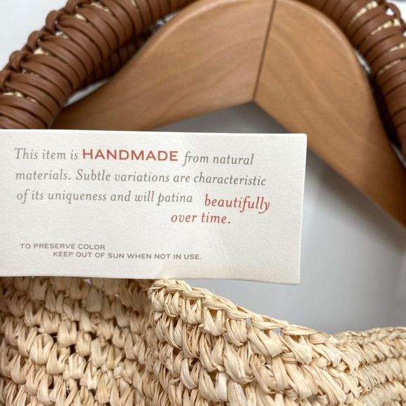 Kayu Women's Elin Two Tone Raffia Woven Tote New - Picture 10 of 16